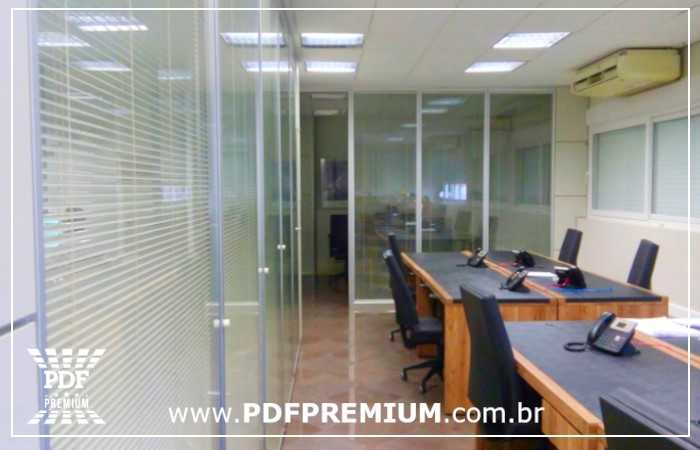 divisórias de vidro com persianas embutidas Amparo