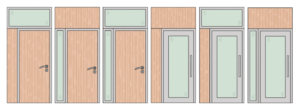 modelos de porta de vidro com madeira mdf bandeira painel lateral louveira