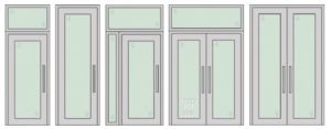 modelos de portas de vidro único ou duplo com alumínio piracicaba