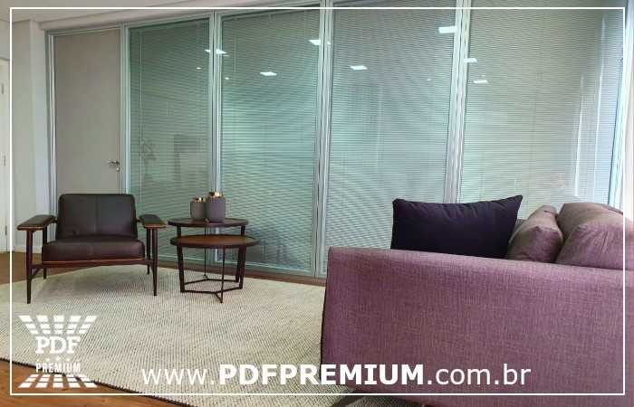 divisórias de vidro com persianas embutidas vinhedo preço